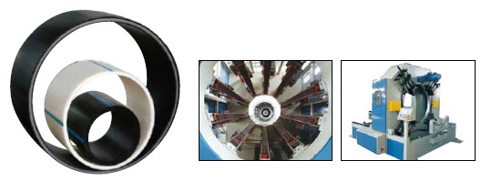 大口徑HDPE供水管燃?xì)夤軘D出生產(chǎn)線(xiàn)