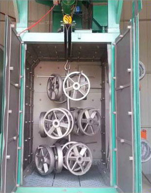 吊鉤式拋丸機(jī)清理機(jī)汽車輪圈